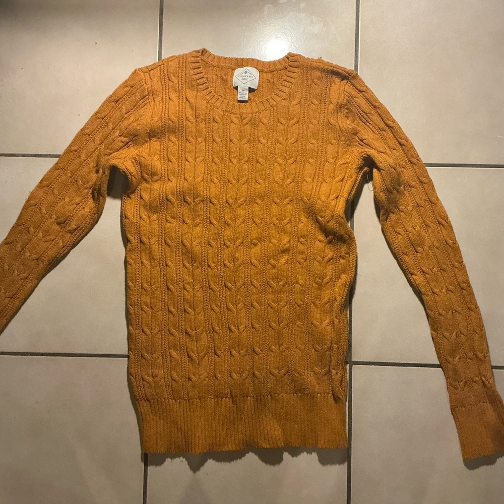 St. John's Bay Mustard Cable Knit Sweater